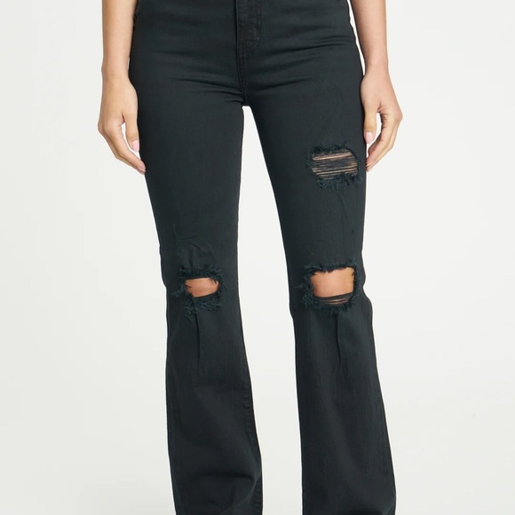 DAZE GO-GETTER HIGH RISE FLARE IN ALIBI - Picture 2 of 8